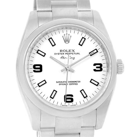 rolex air king white face